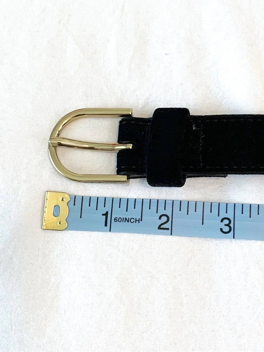Black velvet belt by Banana Republic women’s trouser belt silver buckle large